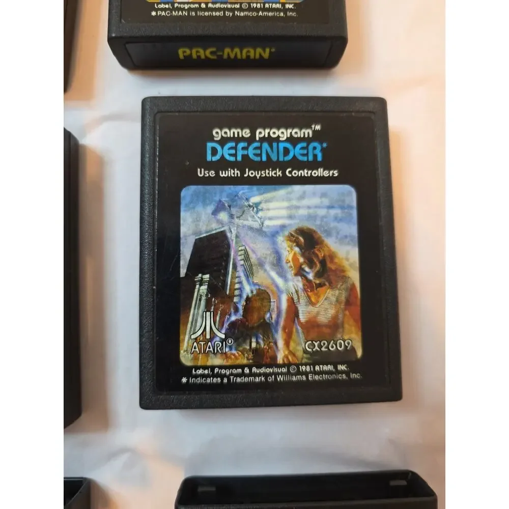 Vintage lot of 9 Original Atari Games Missile Command, Space Invaders, Asteroids